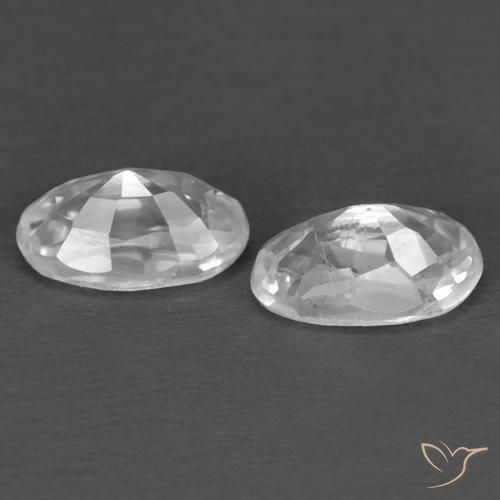 Gemme di Zircone Bianco naturale da 0.83 ct, Ovale, VVS