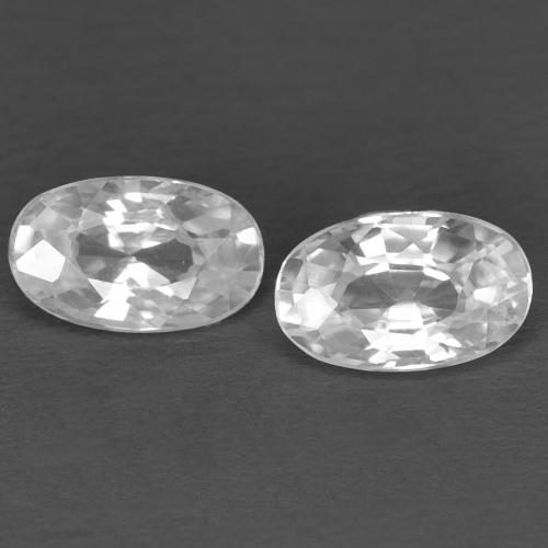Zircone naturale bianco da 0,72 ct, taglio ovale, VVS