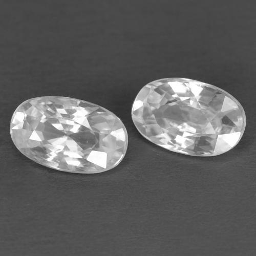Zircone naturale bianco da 0,72 ct, taglio ovale, VVS