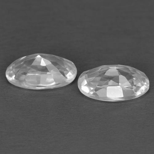 Zircone naturale bianco da 0,72 ct, taglio ovale, VVS