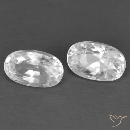 Gemme di Zircone Bianco naturale da 0.86 ct, Ovale, VVS