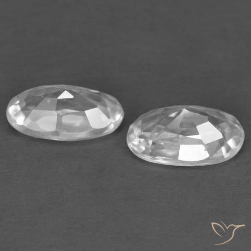 Gemme di Zircone Bianco naturale da 0.72 ct, Ovale, VVS