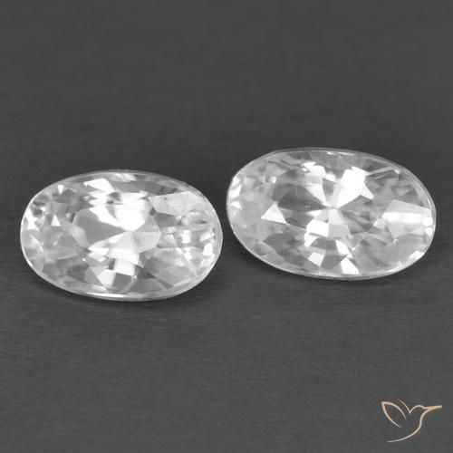 0.83ctw Naturale Bianco Zircone, Ovale, VVS