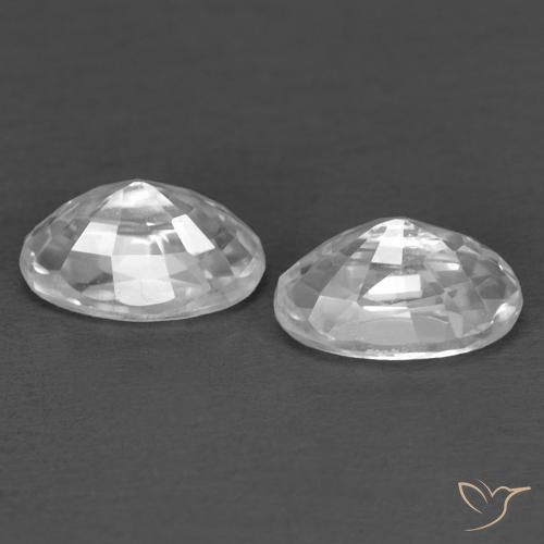 Gemme di Zircone Bianco naturale da 0.83 ct, Ovale, VVS