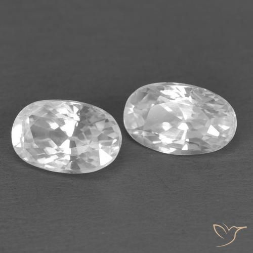 Gemme di Zircone Bianco naturale da 0.80 ct, Ovale, VVS