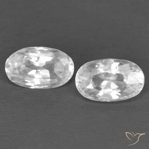 0.76ctw Naturale Bianco Zircone, Ovale, VVS