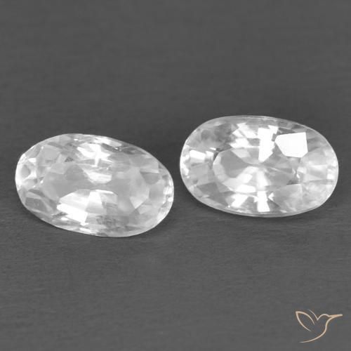 Gemme di Zircone Bianco naturale da 0.76 ct, Ovale, VVS