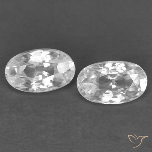 0.76ctw Naturale Bianco Zircone, Ovale, VVS