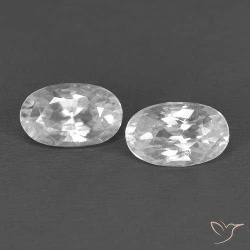 0.81ctw Naturale Bianco Zircone, Ovale, VVS