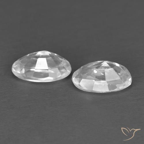 Gemme di Zircone Bianco naturale da 0.79 ct, Ovale, VVS