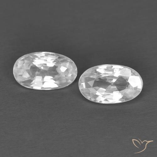 0.65ctw Naturale Bianco Zircone, Ovale, VVS