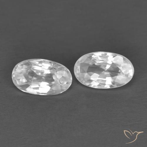 Gemme di Zircone Bianco naturale da 0.65 ct, Ovale, VVS