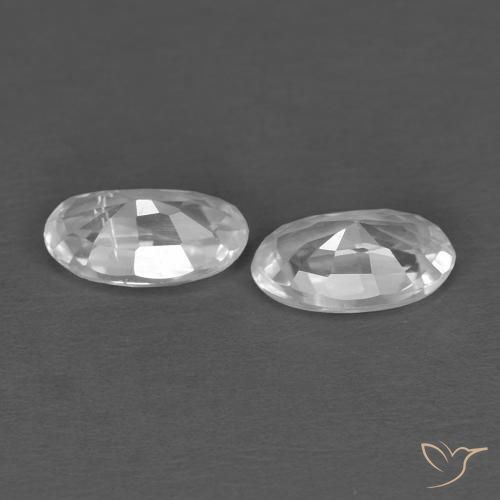 Gemme di Zircone Bianco naturale da 0.65 ct, Ovale, VVS