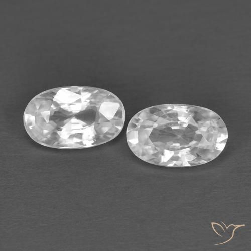 0.73ctw Naturale Bianco Zircone, Ovale, VVS