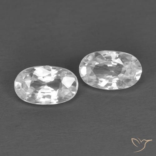 Gemme di Zircone Bianco naturale da 0.73 ct, Ovale, VVS