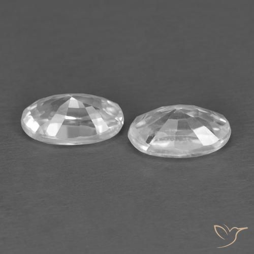 Gemme di Zircone Bianco naturale da 0.73 ct, Ovale, VVS