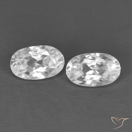 0.74ctw Naturale Bianco Zircone, Ovale, VVS