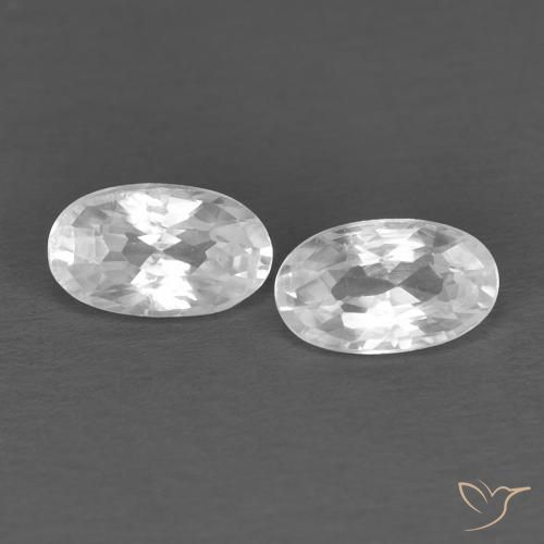 Gemme di Zircone Bianco naturale da 0.73 ct, Ovale, VVS