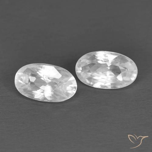 Gemme di Zircone Bianco naturale da 0.73 ct, Ovale, VVS