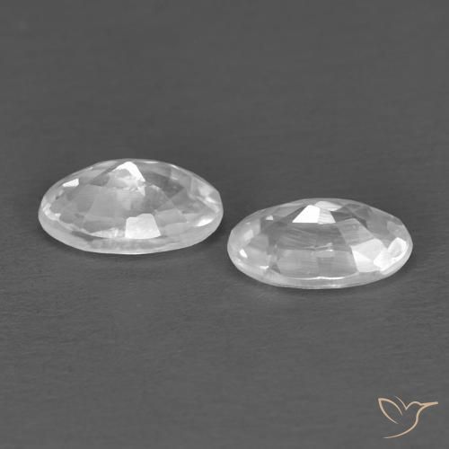 Gemme di Zircone Bianco naturale da 0.73 ct, Ovale, VVS