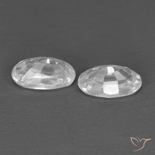 Gemme di Zircone Bianco naturale da 0.79 ct, Ovale, VVS