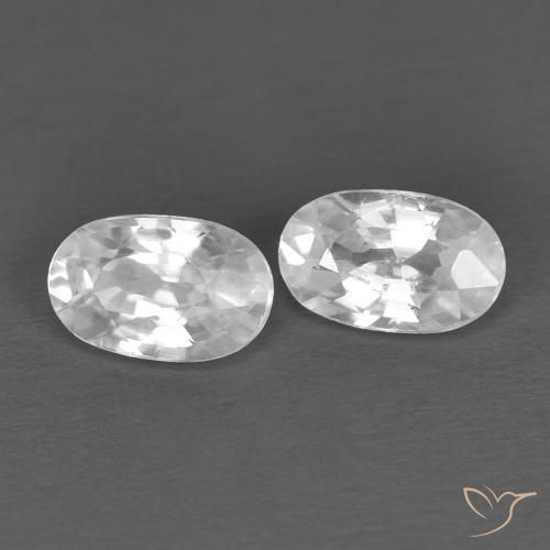 Gemme di Zircone Bianco naturale da 0.74 ct, Ovale, VVS