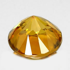 Zircone naturale giallo da 1,58 ct, taglio rotondo, IF