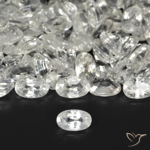 0.39ct Naturale Bianco caldo Zircone, Ovale, VVS-VS