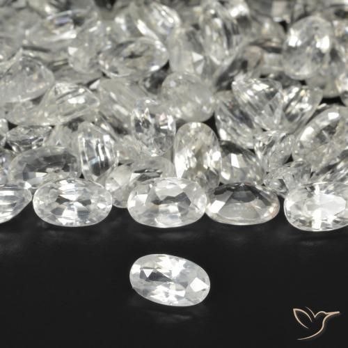 Zircone Bianco caldo naturale da 0.39 ct, Ovale, VVS-VS