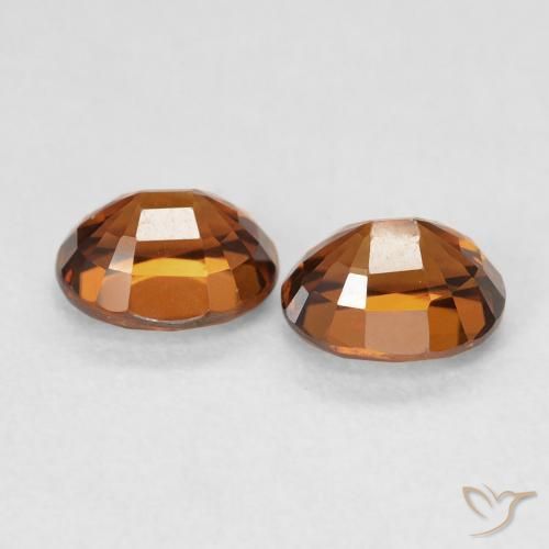 Gemme di Zircone Arancione rossastra naturale da 2.13 ct, Ovale, VVS
