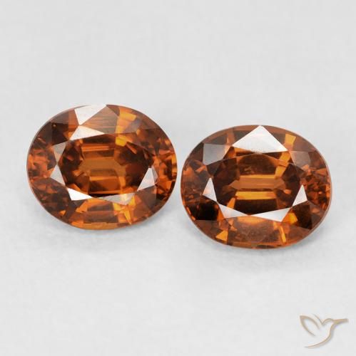1.90ctw Naturale Arancione rossastra Zircone, Ovale, VVS, Photo A