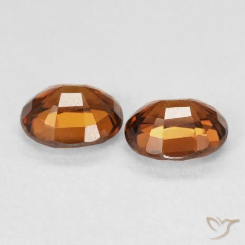Gemme di Zircone Arancione rossastra naturale da 1.90 ct, Ovale, VVS