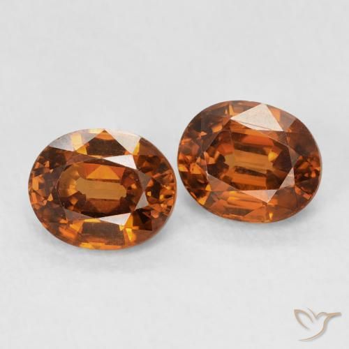 Gemme di Zircone Arancione Ambra naturale da 2.06 ct, Ovale, VVS