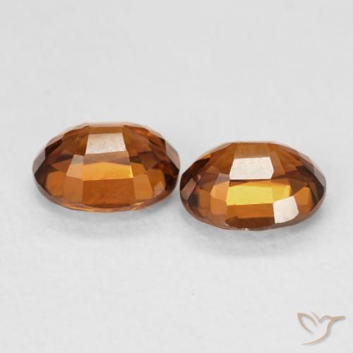 Gemme di Zircone Arancione Ambra naturale da 2.06 ct, Ovale, VVS