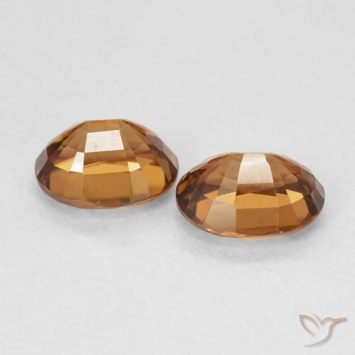 Gemme di Zircone Medium Dark-Orange naturale da 2.03 ct, Ovale, VVS