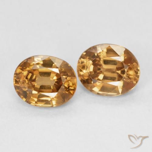 Gemme di Zircone Arancione scuro naturale da 1.99 ct, Ovale, VVS