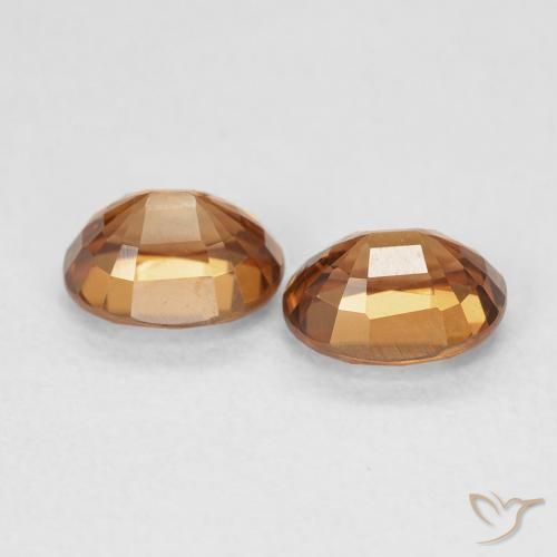 Gemme di Zircone Arancione scuro naturale da 1.93 ct, Ovale, VVS