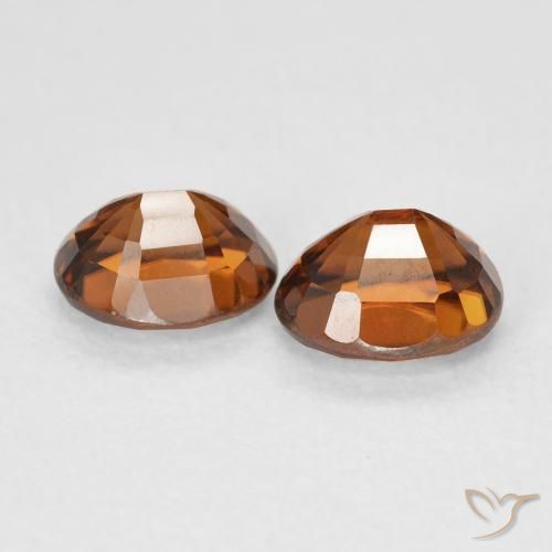 Gemme di Zircone Arancione scuro naturale da 2.16 ct, Ovale, VVS