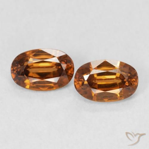 1.62ctw Naturale Arancio ruggine Zircone, Ovale, VS