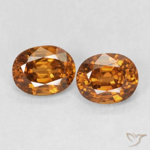 1.30ctw Naturale Arancio ruggine Zircone, Ovale, VS, Photo A