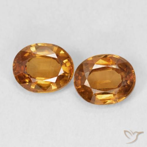 1.70ctw Naturale Arancio ruggine Zircone, Ovale, VS