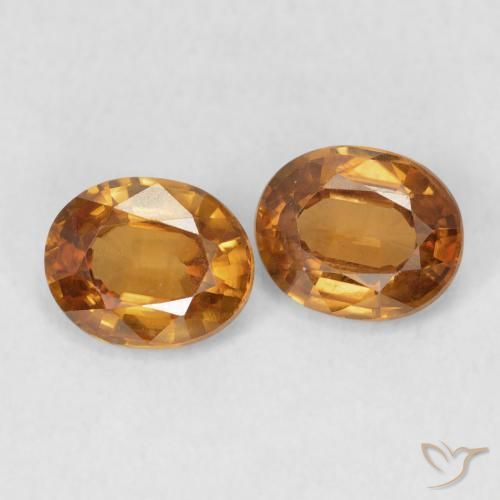 Gemme di Zircone Arancio ruggine naturale da 1.70 ct, Ovale, VS