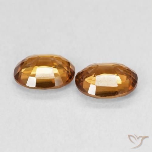 Gemme di Zircone Arancio ruggine naturale da 1.70 ct, Ovale, VS