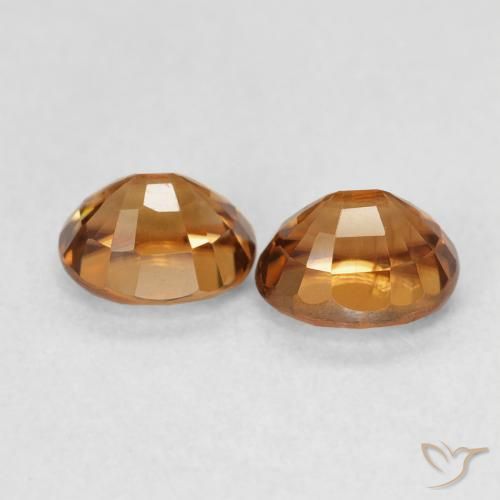 Gemme di Zircone Medium Dark-Orange naturale da 2.22 ct, Ovale, VS