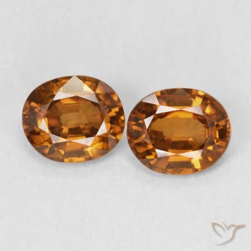 1.71ctw Naturale Arancio ruggine Zircone, Ovale, VS