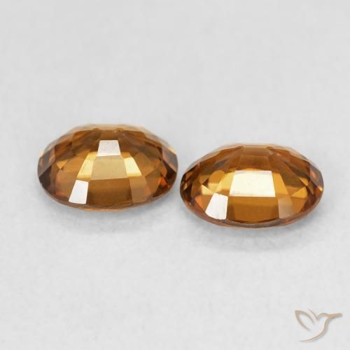 Gemme di Zircone Arancio ruggine naturale da 1.71 ct, Ovale, VS