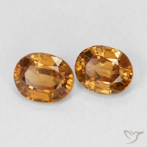 Gemme di Zircone Arancio ruggine naturale da 1.94 ct, Ovale, VS