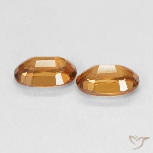 Gemme di Zircone Medium Dark-Orange naturale da 1.50 ct, Ovale, VVS-VS