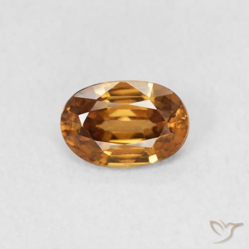 Zircone Marrone arancio naturale da 0.66 ct, Ovale, VVS