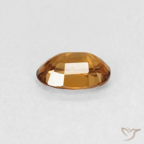 Zircone Marrone arancio naturale da 0.66 ct, Ovale, VVS
